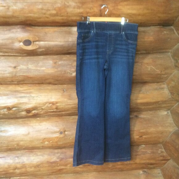 Spanx Denim - Spanx Flare Midnight Blue Wide Leg High Rise 70s Inspired Denim Jeans Size 1X